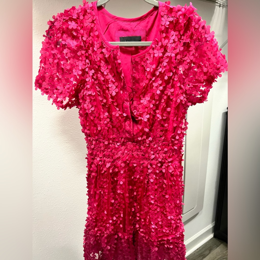 NWT Anthropologie Somerset Floral Appliqué Limited Edition Bright Pink Size M! - Picture 9 of 9